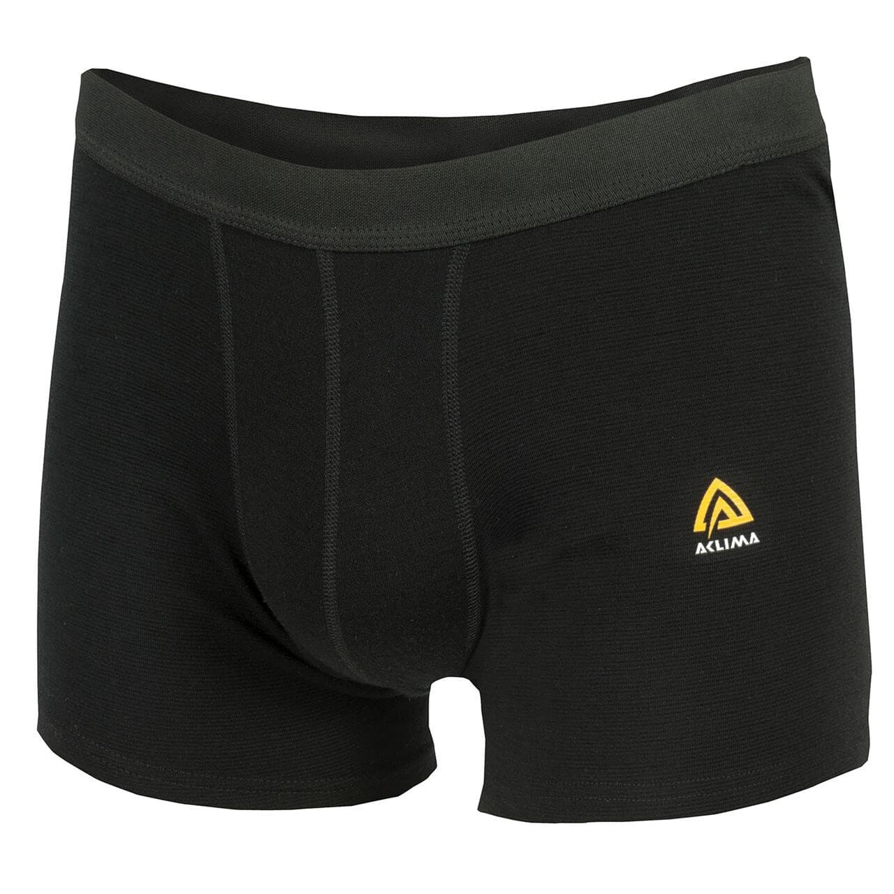Aclima Mens WarmWool Boxer Shorts (Sort (JET BLACK) Large)