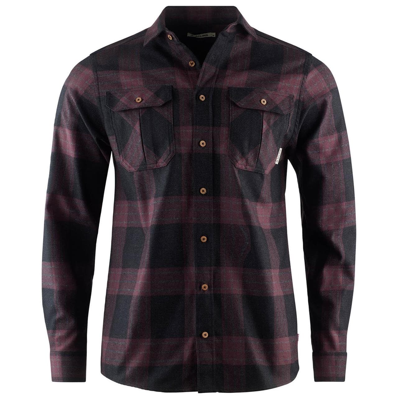 Aclima Mens Leisurewool Reborn Woolshirt (Grå (CHECK - DARK GREY/FUDGE) X-large)