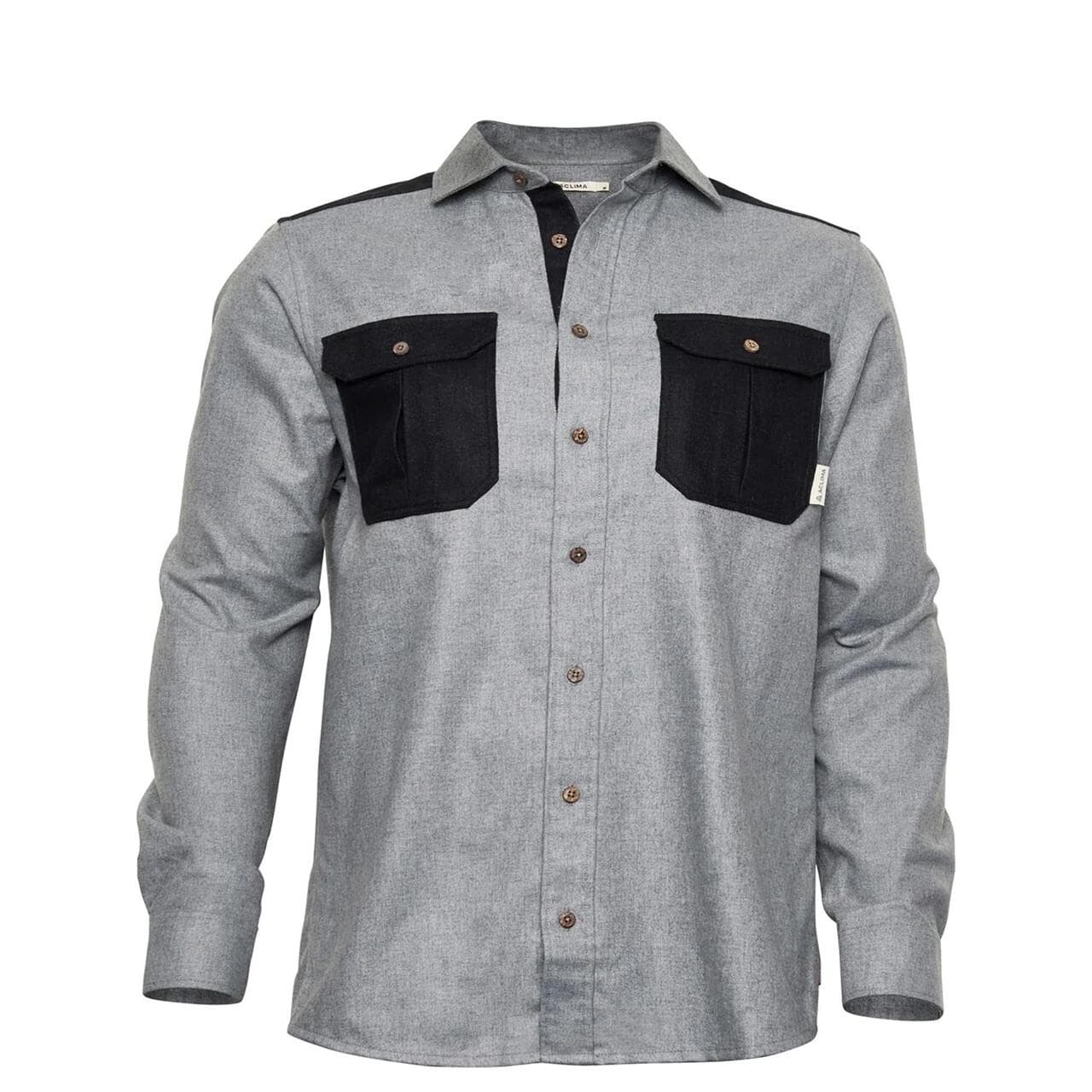 Aclima Mens Leisurewool Reborn Woolshirt (Grå (LIGHT GREY/DARK GREY MELANGE) Small)