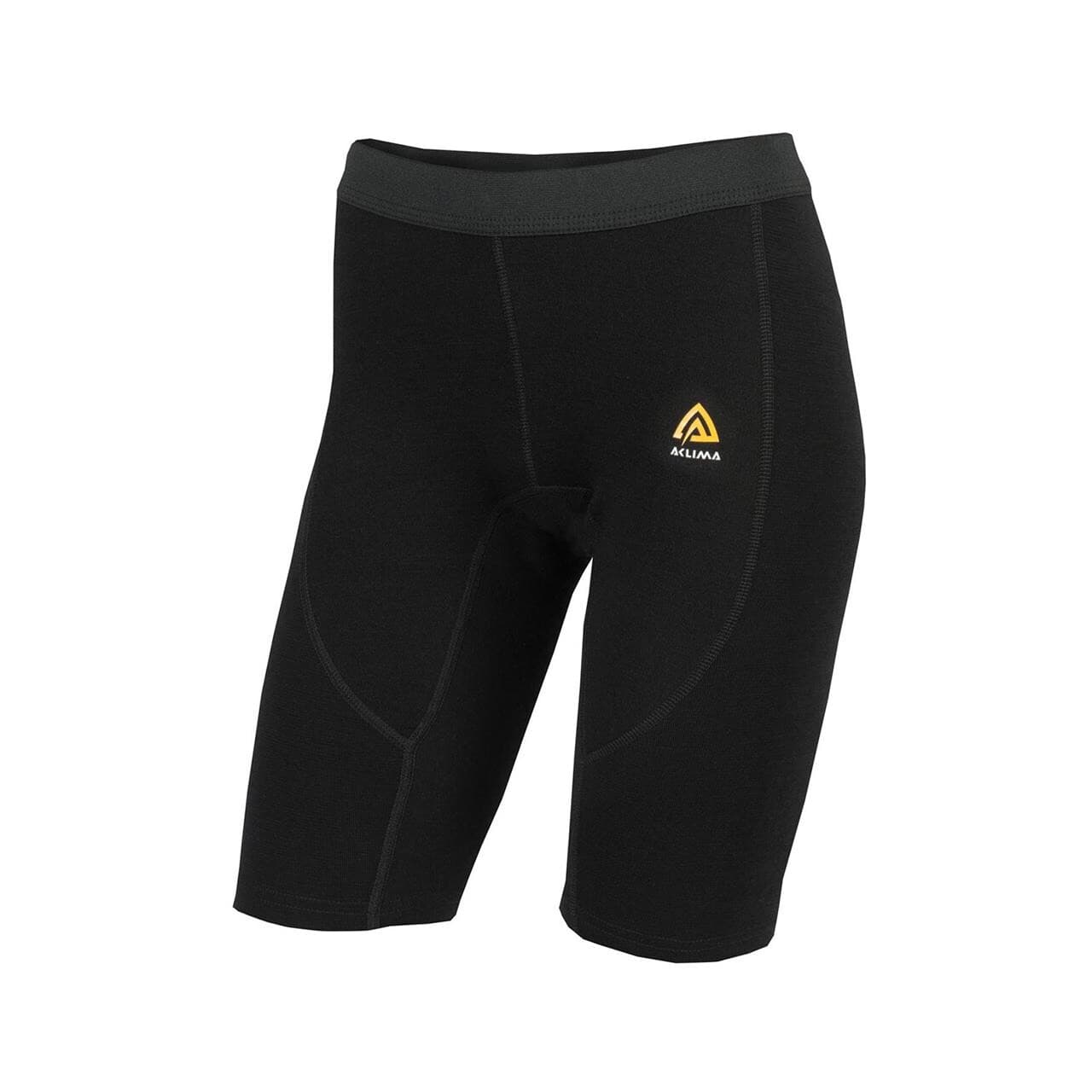 Aclima Womens Warmwool Long Shorts (Sort (JET BLACK) Medium)