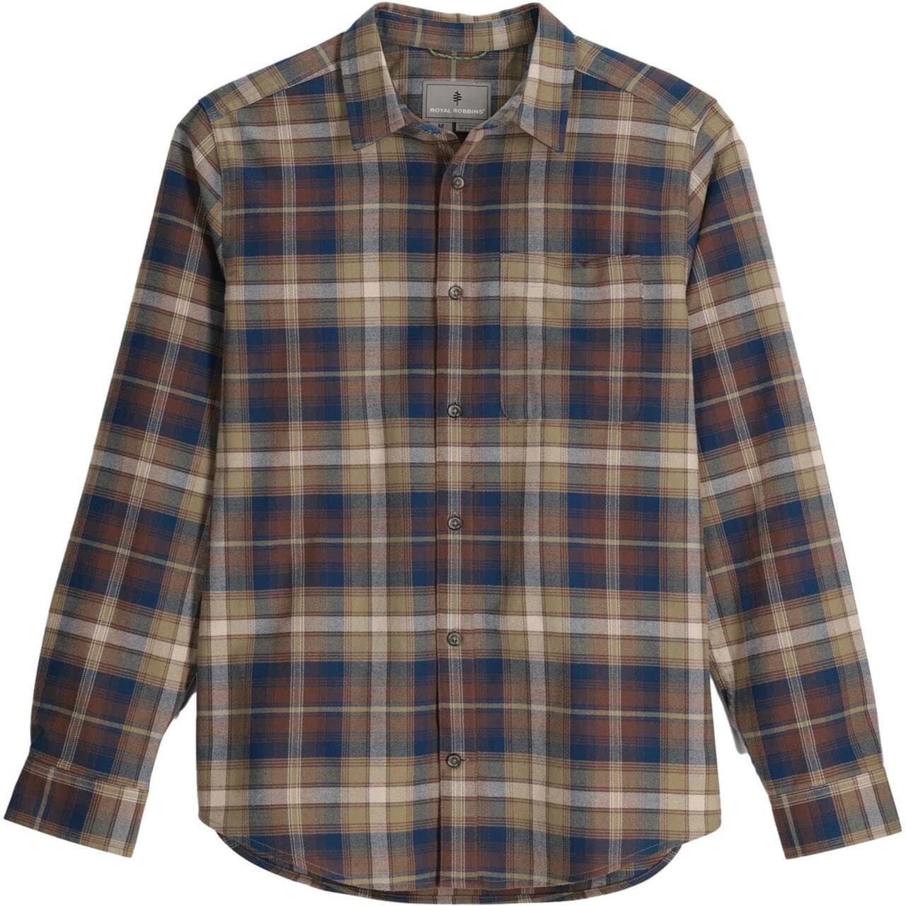 Royal Robbins Mens Lieback Organic Cotton Flannel L/S (Brun (FRENCH ROAST TAHOE PLD) Small)
