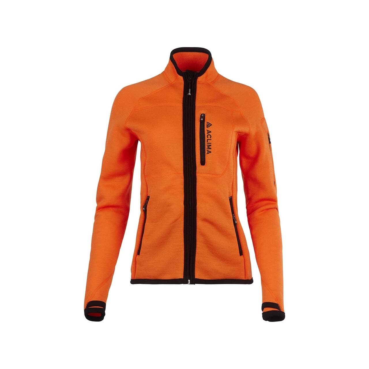 Aclima Womens FleeceWool Jacket (Orange (ORANGE TIGER) Medium)