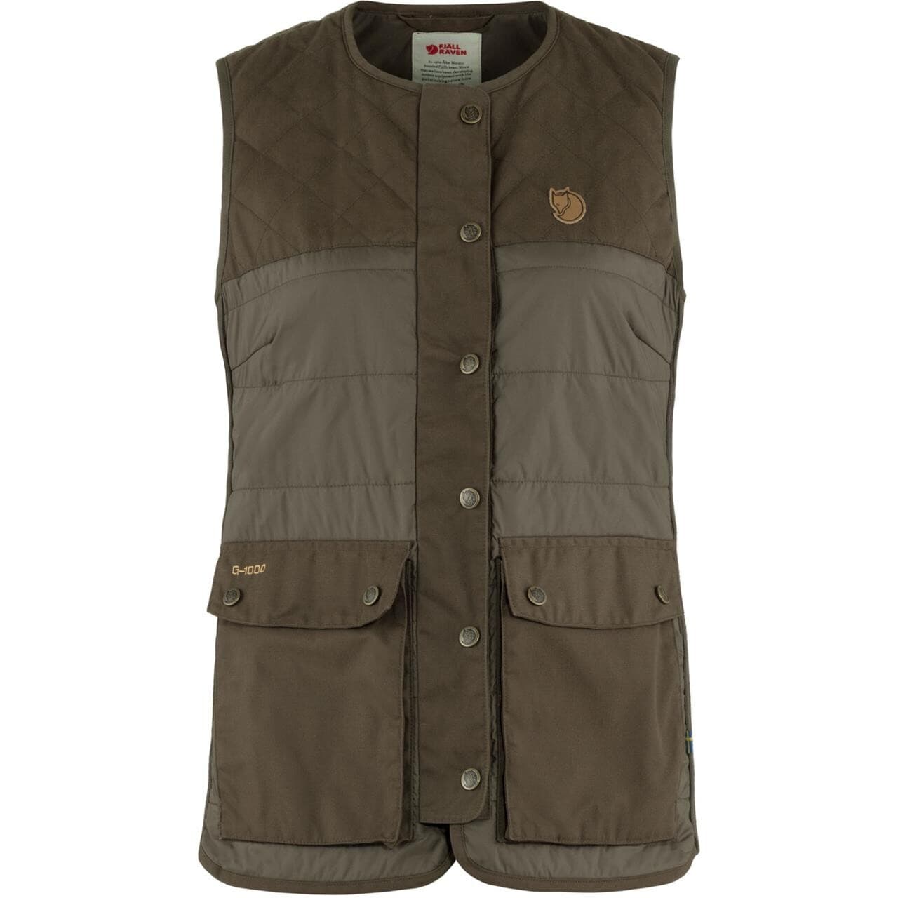 Fjällräven Womens Forest Wool Padded Vest (Grøn (DARK OLIVE/633) Large)