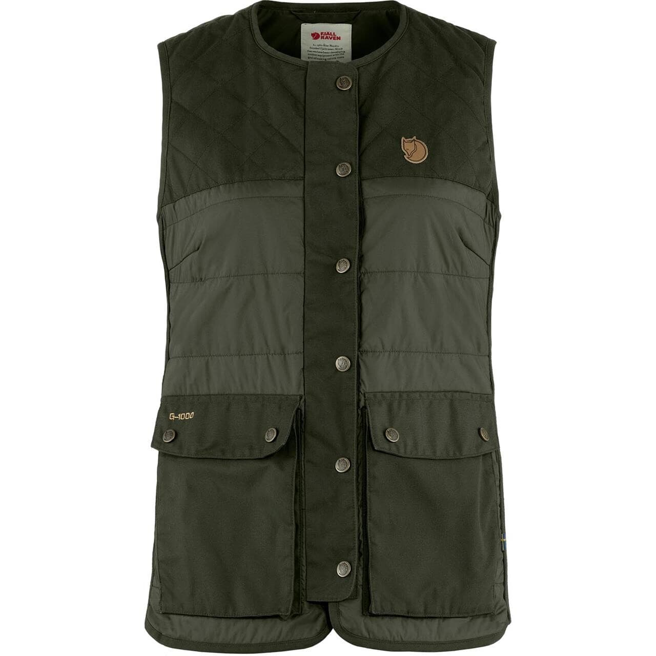 Fjällräven Womens Forest Wool Padded Vest (Grøn (DEEP FOREST/662) Large)