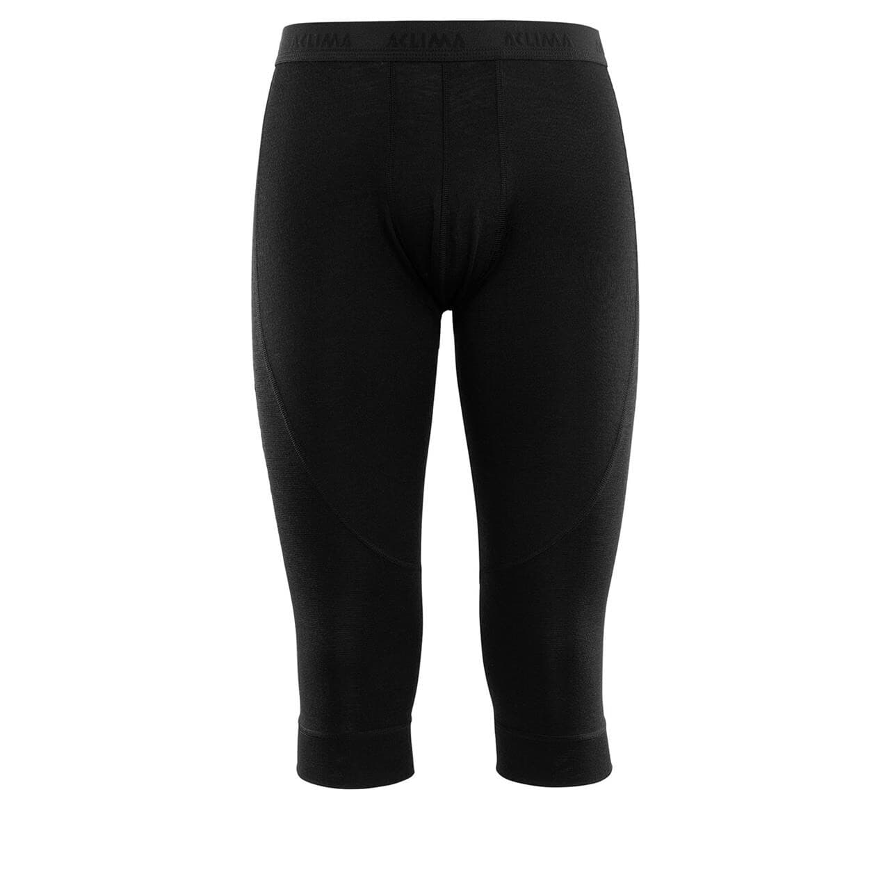 Aclima Mens WarmWool 3/4 Longs (Sort (JET BLACK) Small)