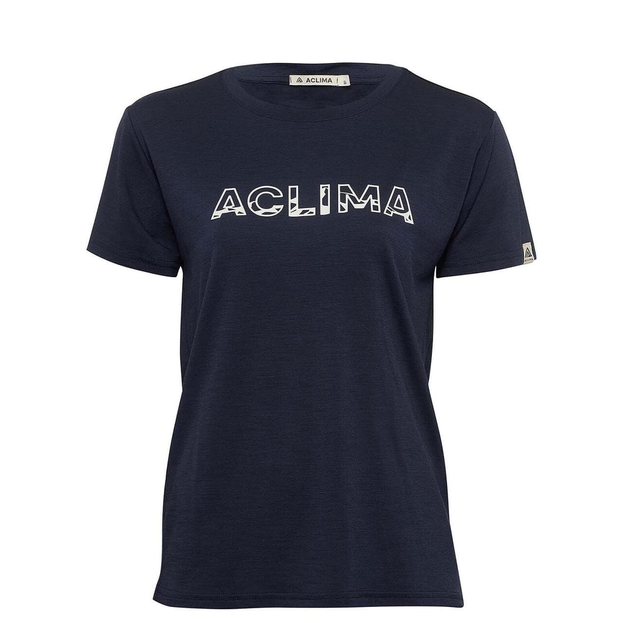 Aclima Womens LightWool Tee Logo (Blå (NAVY BLAZER) Large)