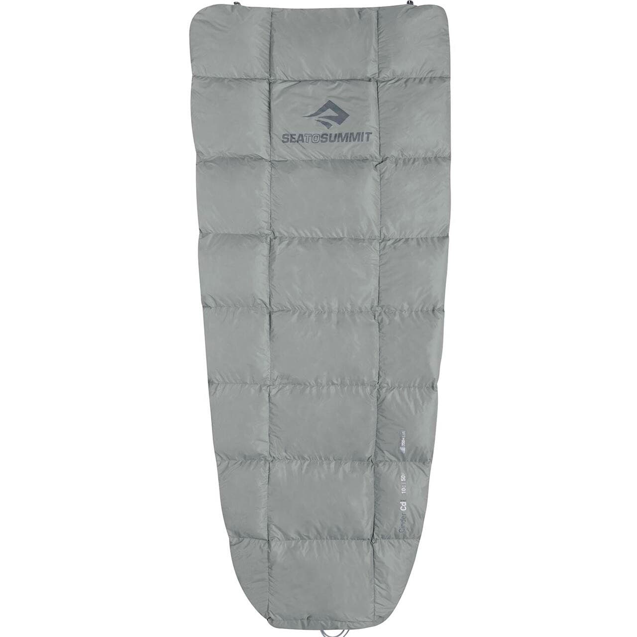 Sea to Summit Cinder Cd1 Integrated Down Quilt Large (Grå (PALE GREY/DARK GREY))