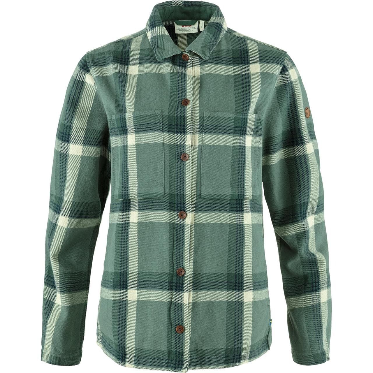 Fjällräven Womens Singi Flannel Overshirt (Grøn (PATINA GRN-DEEP PATINA/614-679) Small)