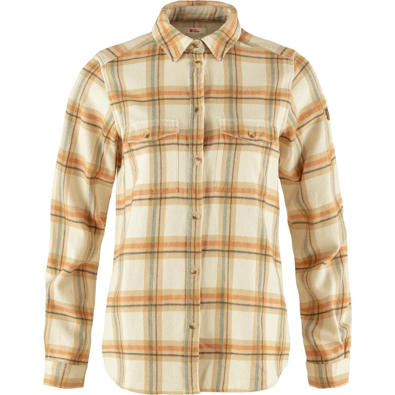 Fjällräven Womens Övik Heavy Flannel Shirt (Hvid (CHALK WHITE-DUNE BEIGE/113-196) Medium)