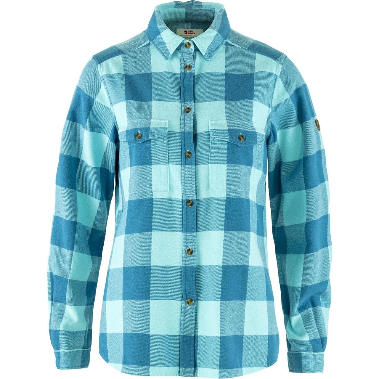 Fjällräven Womens Övik Heavy Flannel Shirt (Blå (DAWN BLUE-BREEZE BLUE/543-514) Medium)
