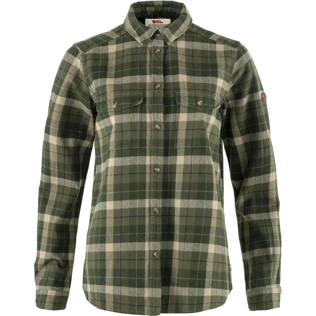 Fjällräven Womens Värmland Heavy Flannel Shirt (Grøn (GREEN-DEEP FOREST/620-662) Medium)