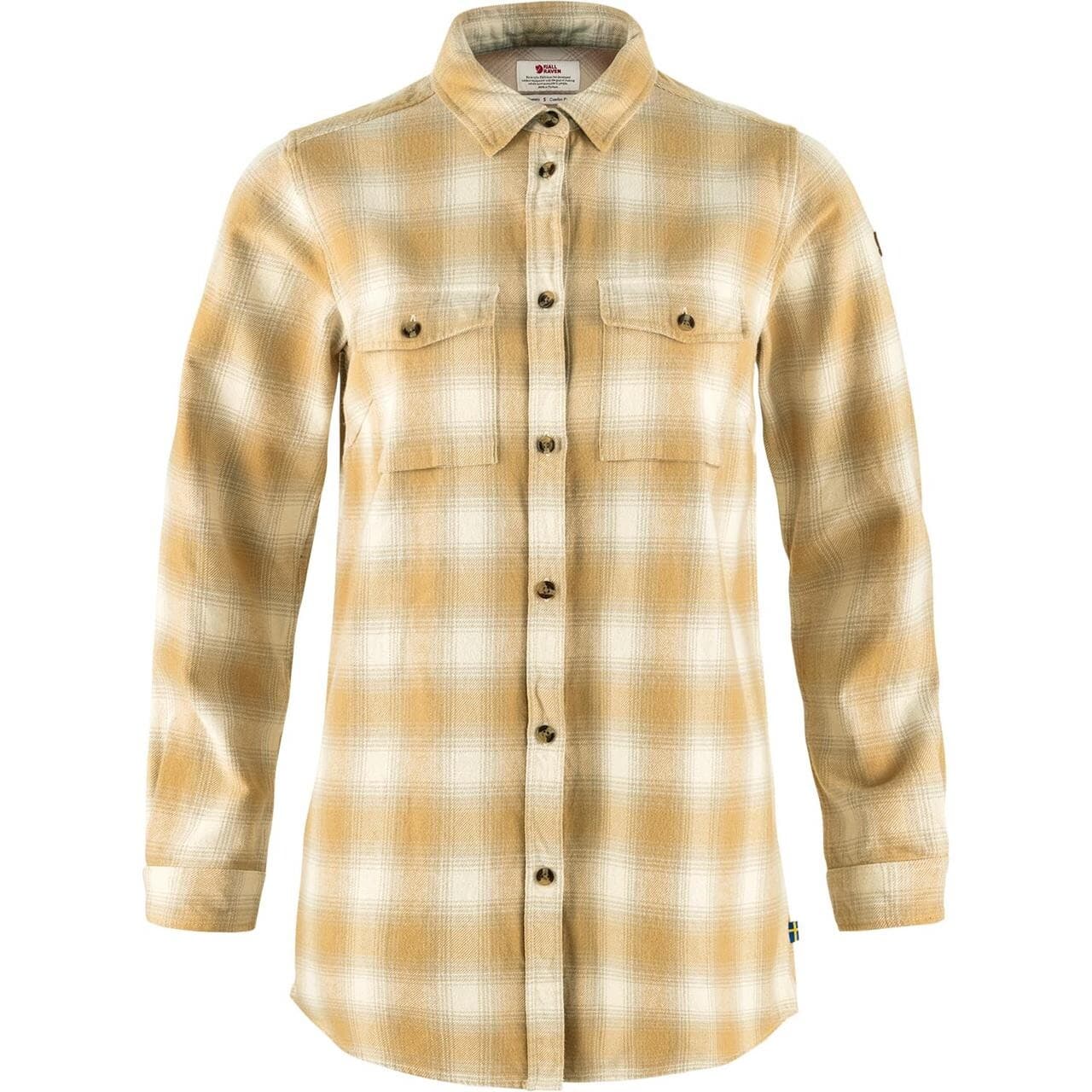 Fjällräven Womens Övik Twill Shirt L/S (Hvid (CHALK WHITE-DUNE BEIGE/113-196) X-small)