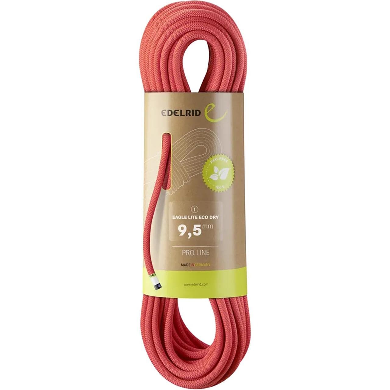 Edelrid Eagle Lite Eco Dry 9,5mm (Rød (NEON CORAL) 70 M)