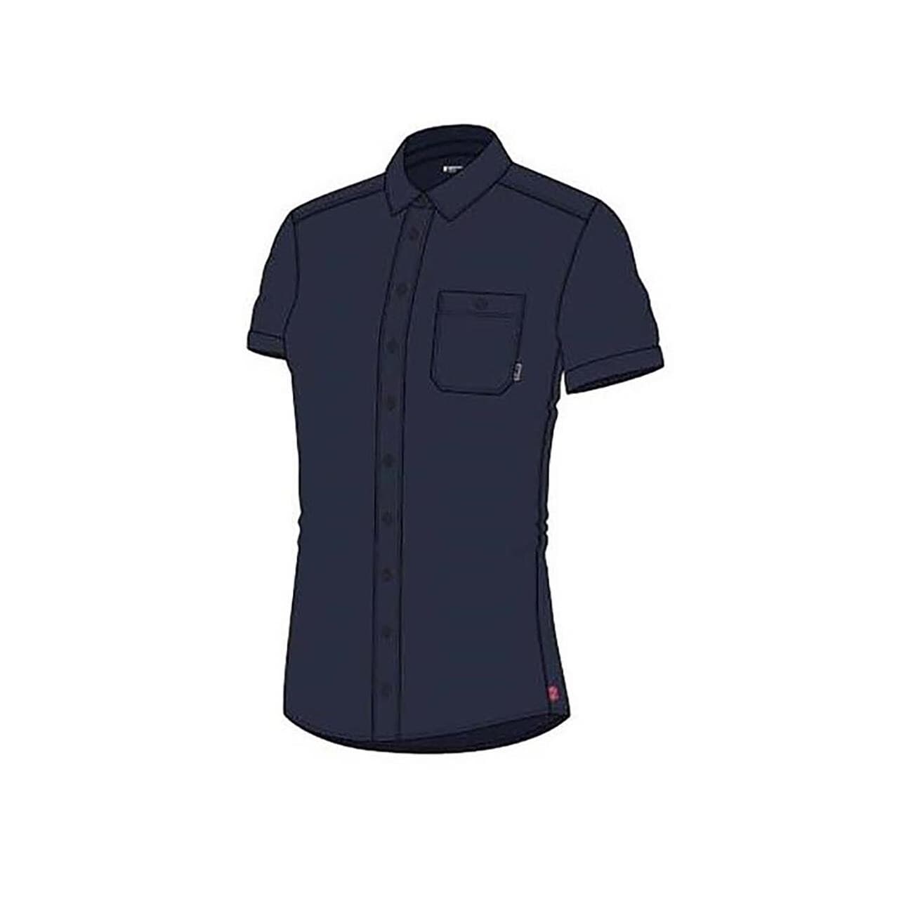 Aclima Womens LeisureWool Short Shirt (Blå (NAVY BLAZER) Large)