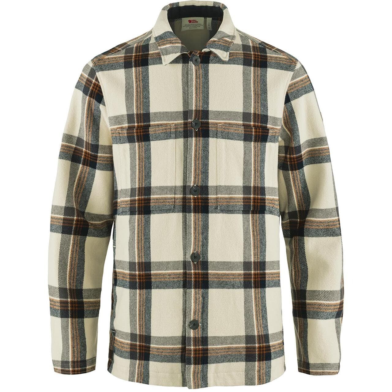 Fjällräven Mens Singi Flannel Overshirt (Hvid (CHALK WHITE-DARK NAVY/113-555) Medium)