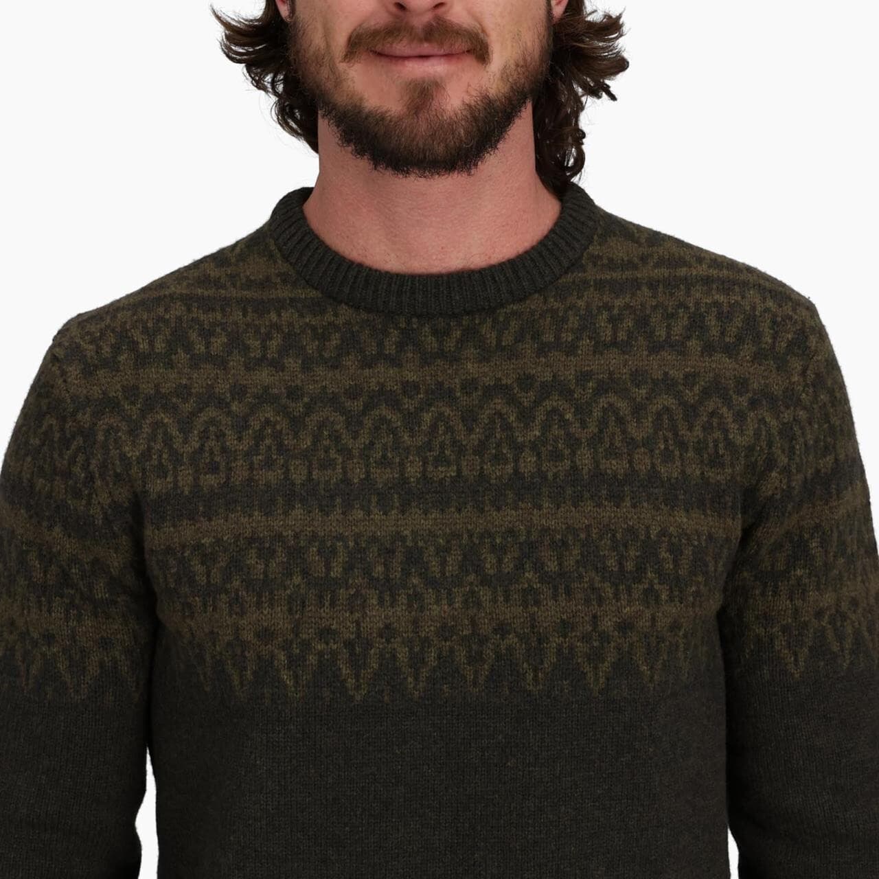 Royal Robbins Mens Arch Rock Crew L/S (Grøn (BLACK OLIVE LASSEN PT) Medium)