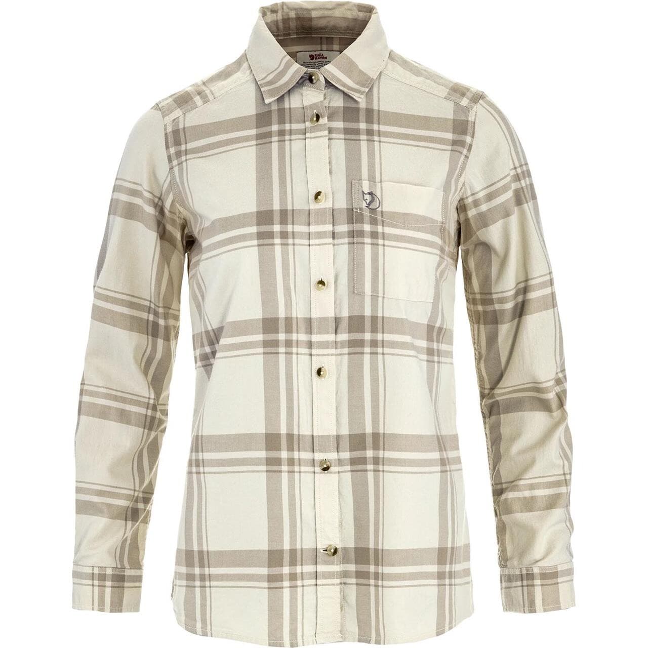 Fjällräven Womens Övik Lite Flannel Shirt (Hvid (CHALK WHITE-FOSSIL/113-118) Medium)