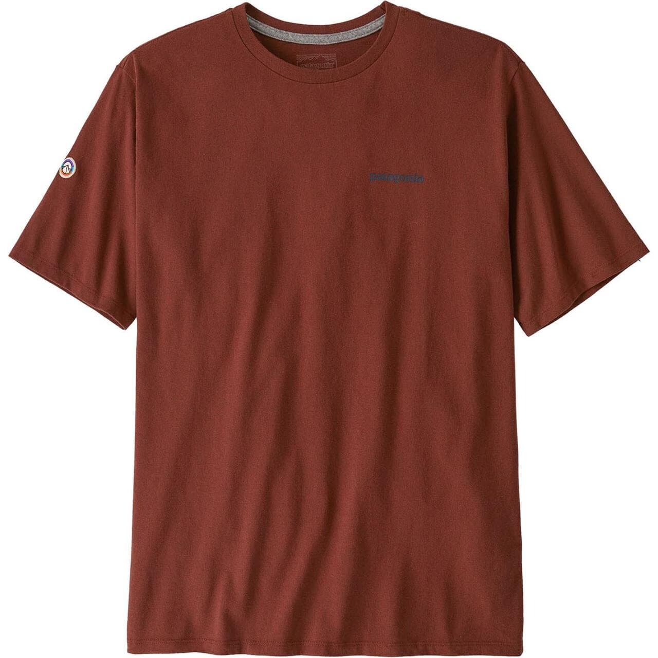 Patagonia Mens Fitz Roy Icon Responsibili-Tee (Rød (DRIED VANILLA) X-large)