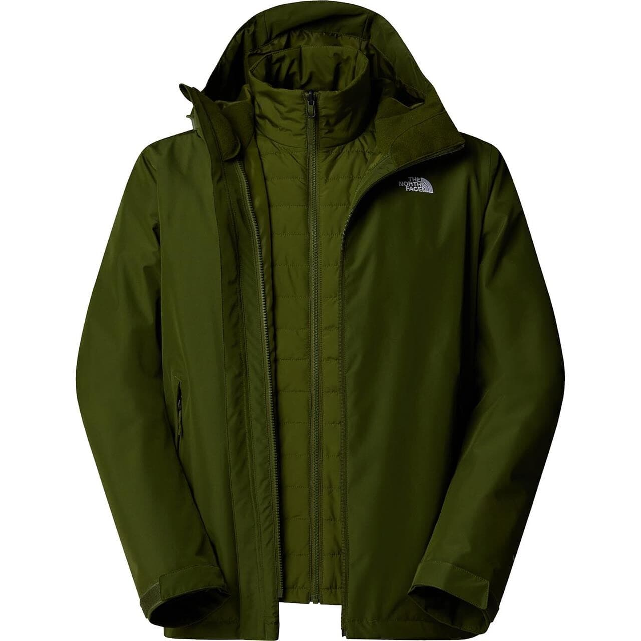The North Face Mens Carto Mono Triclimate Hooded Jacket (Grøn (WOODLAND GREEN) Small)