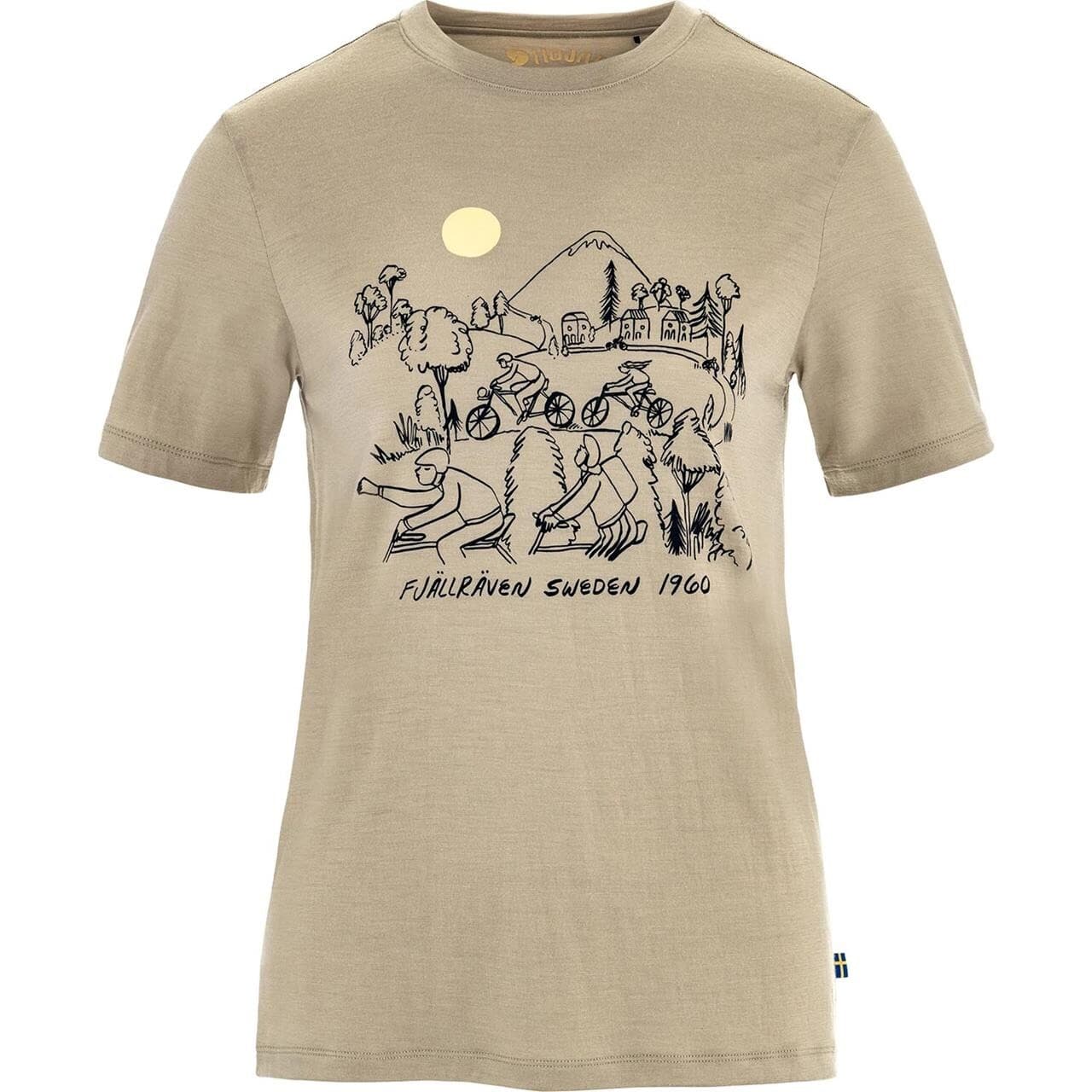 Fjällräven Womens Hoja Lugnt Wool T-shirt (Grå (FOSSIL/118) Large)