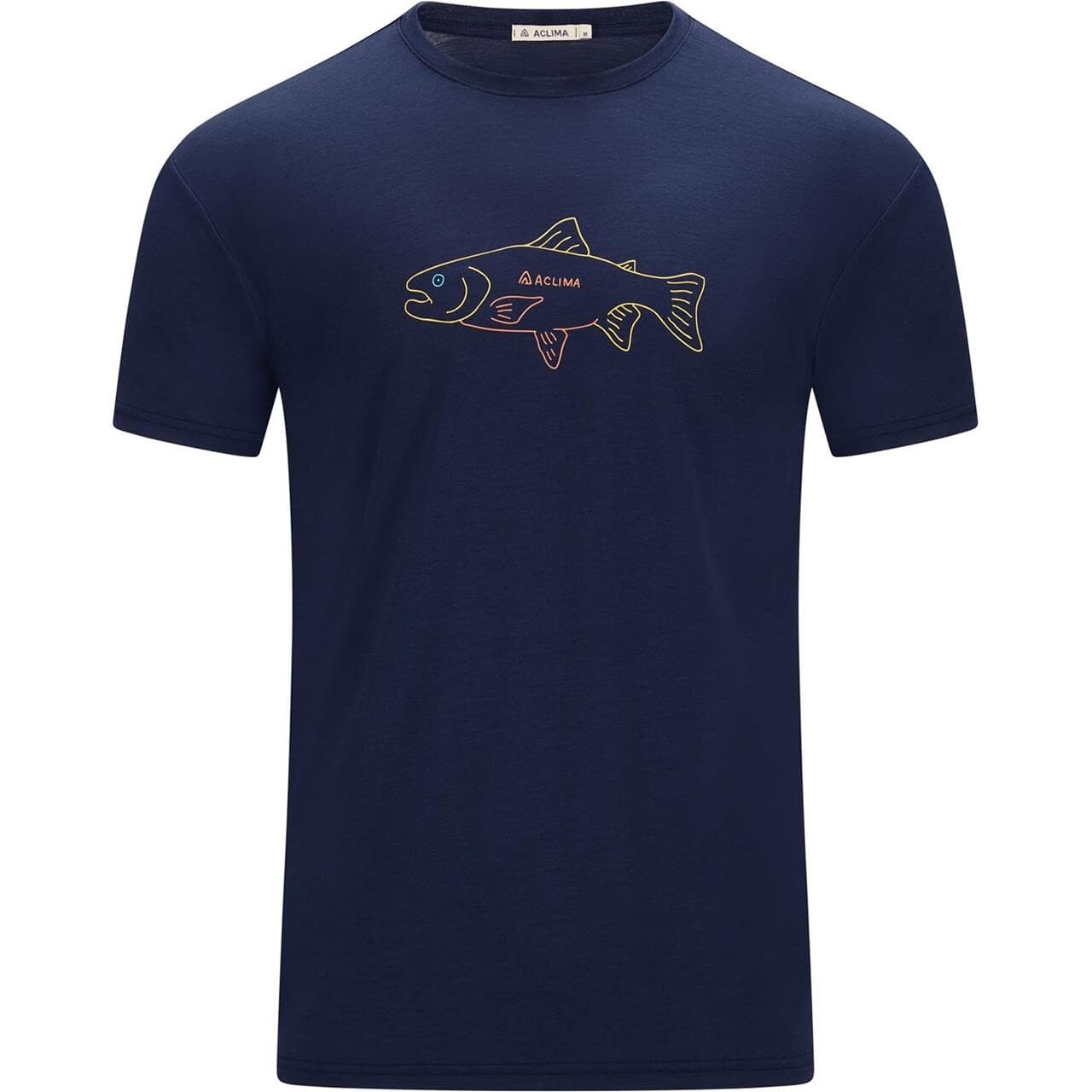 Aclima Mens LightWool 140 Tee Salmon (Blå (NAVY BLAZER) Small)