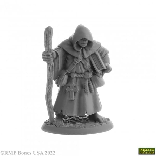 Reaper Bones USA Dungeon Dwellers: Brother Hammond, Traveling Monk - Plastic Miniature