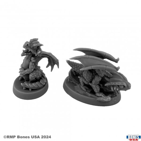 Reaper Bones USA Reaper Legends: Dragon Hatchlings (2) - Plastic Miniatures