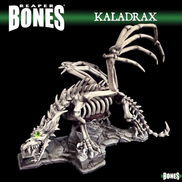 Reaper Bones Classic: Kaladrax, Skeletal Dragon - Plastic Miniature Deluxe Boxed Set