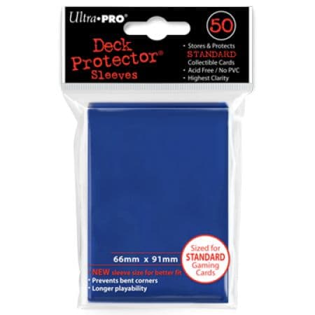 50 lommer - Ultra Pro - PRO-Gloss: Blue (Blå) (Høj kvalitet) - Tsunami Blue Sleeves #82670