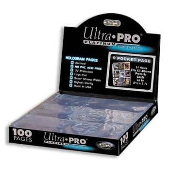 Ultra Pro Mappelommer til Ringbind/11 Huller (Platinum) - Plads til 9 kort på hver side. 1 stk. #209D-1E/ULT83423 *Ekstra høj kvalitet!*