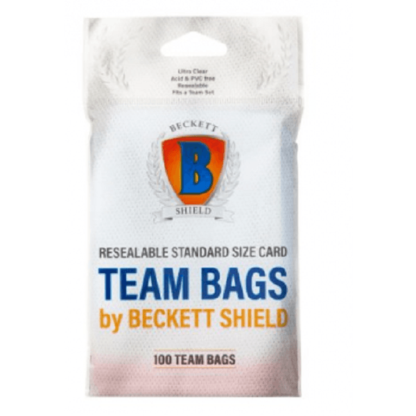 100 lommer - Beckett Shield Team Bag Sleeves (Til opbevaring i Top Loaders!) - Sleeves
