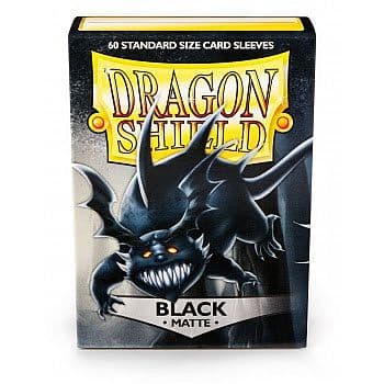 Dragon Shield Deck Protectors - Matte: Black (Sort) - 60 lommer - Dragonshield - Sleeves #AT-11202