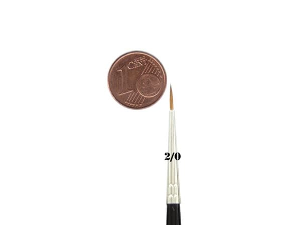 Feldherr - Kolinsky Red Sable Brush Size 2/0 | Ø 1,5mm | Visible Hair Length 8mm