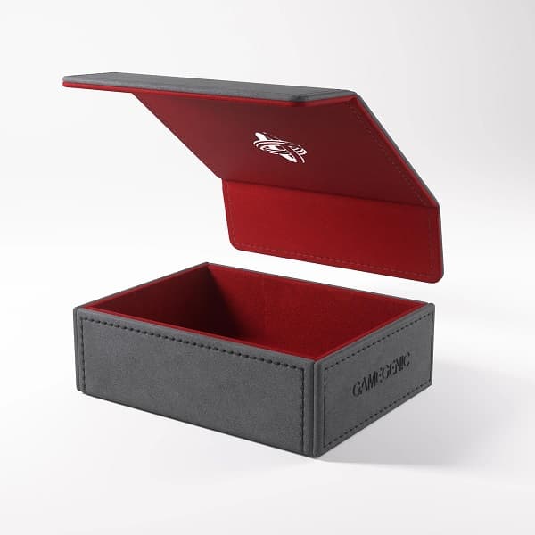 Gamegenic - Deck Box: Token Keep (Counter/Token Storage & Dice Tray) - Gray (Grå)/Red (Rød)