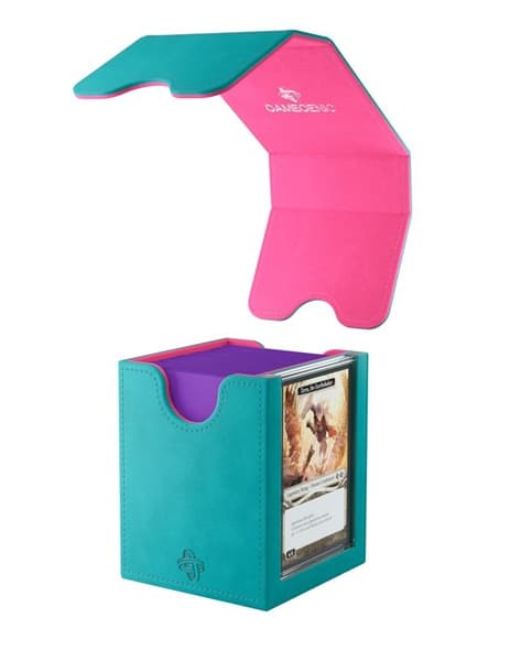 Gamegenic - Deck Box: Squire Plus 100+ XL - Exclusive (Teal/Pink)