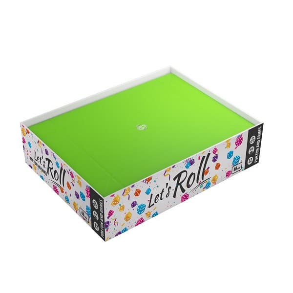 Gamegenic - Magnetic Dice Tray - Rectangular: Black/Green
