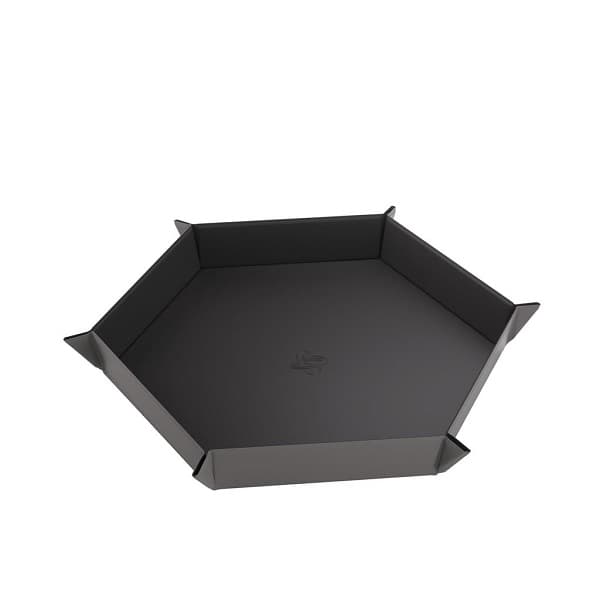 Gamegenic - Magnetic Dice Tray - Hexagonal: Black/Gray