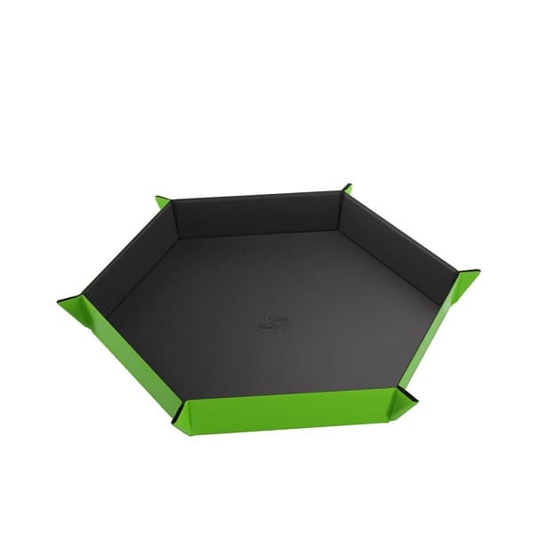 Gamegenic - Magnetic Dice Tray - Hexagonal: Black/Green