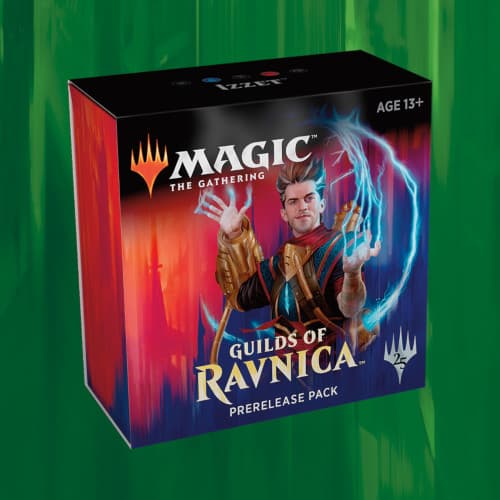 Guilds of Ravnica Prerelease Pack (Pre-Release Box): Izzet - 6 Boosters + Promo & Spindown Terning