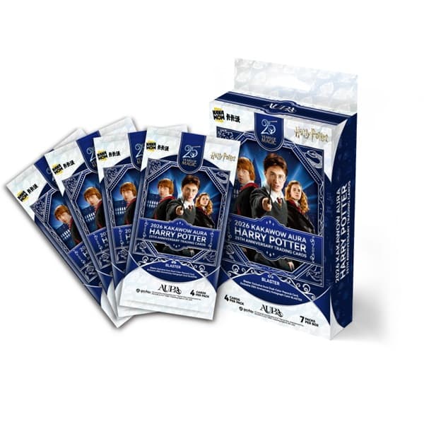 Kakawow Aura 2026 Harry Potter: 25th Anniversary Trading Cards - Blaster Box (Booster Display) - 1 Box med 7 Pakker