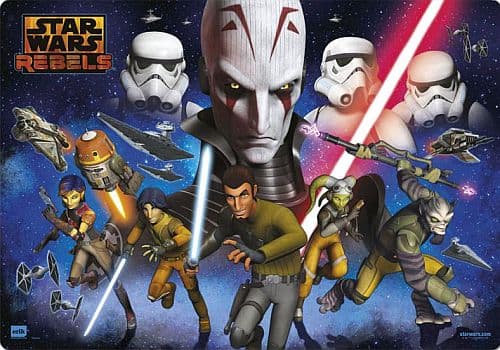 Desk Mat/Hård Bordmåtte/Bordskåner - Star Wars Rebels - 34,5x49,5 cm