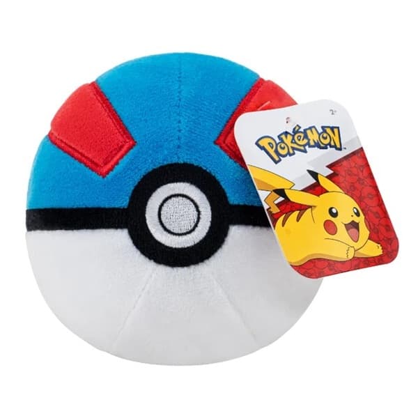 Pokémon: Pokeball Great Ball - Plush/Bamse 10cm