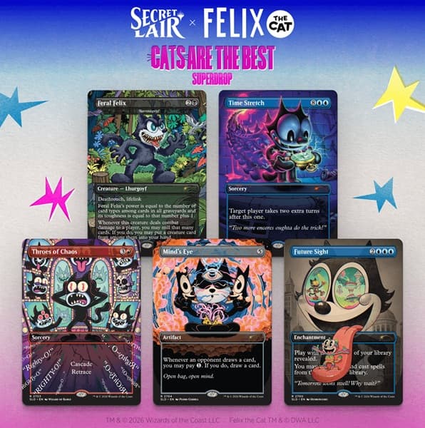 Secret Lair Drop Series (2026): Cats Are The Best Superdrop: Secret Lair x Felix the Cat: Magic Bag of Tricks (Regular)