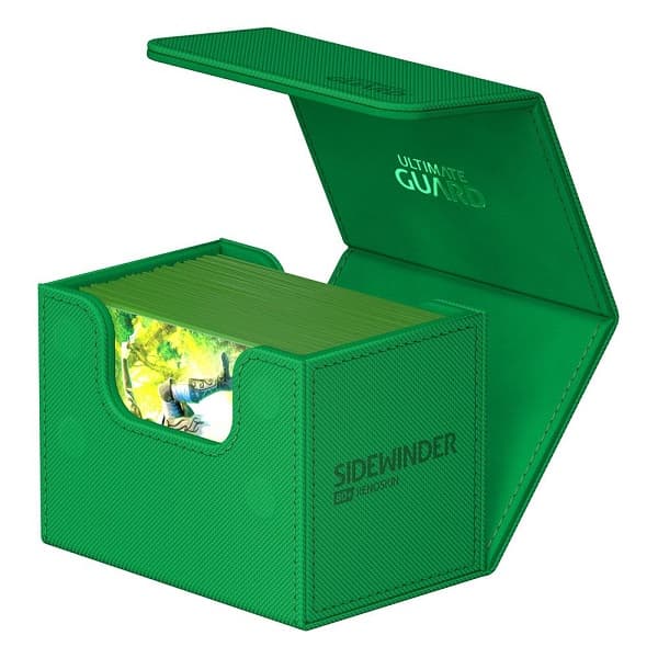 Ultimate Guard SideWinder Deck Case (Deck Box) 80+ Standard Size XenoSkin Monocolor Green (Grøn)