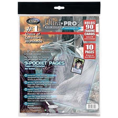 Ultra Pro Mappelommer til Ringbind/11 Huller (Platinum) - Plads til 9 kort på hver side. 10 stk. #81359 *Ekstra høj kvalitet!*
