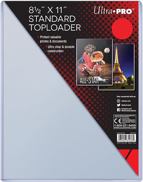 Ultra Pro Toploader JUMBO Enkeltkøb (1 stk.) - 8,5x11" - Sleeves #81433