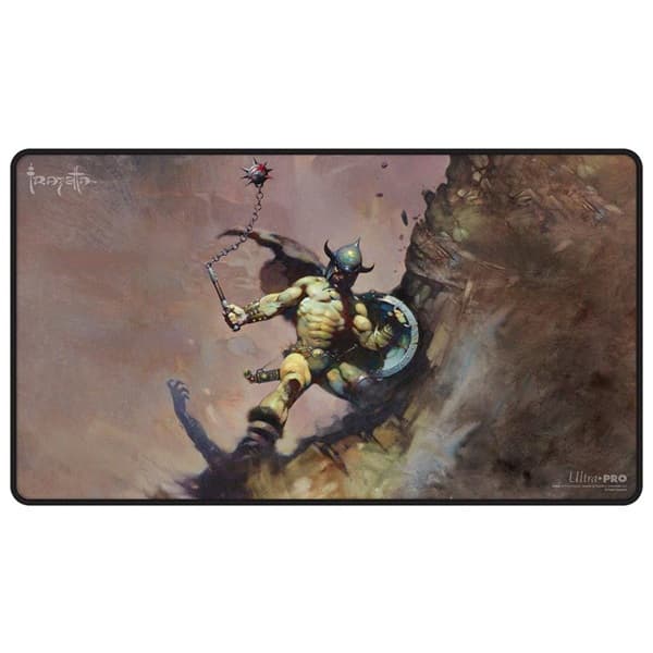 Spillemåtte (Playmat) - Frank Frazetta: Warrior with Ball and Chain - Black Stitched - Ultra Pro #16755
