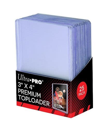Ultra Pro Toploader: Super Clear Premium - Box (25 stk.) - Plastik Deck Protector til kort i lommer - Sleeves #81145