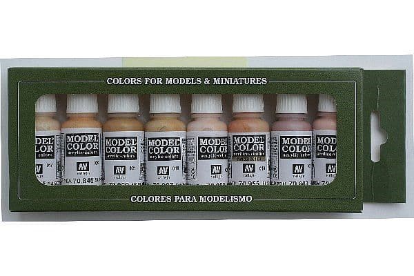 Vallejo Model Color: Paint set – Face & Skintones (8 colors)
