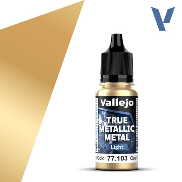 Vallejo Maling - True Metallic Metal: Light - Imperial Gold - 18ml